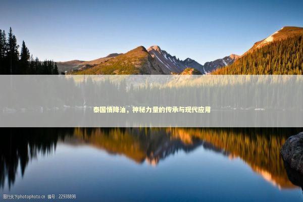 泰国情降油，神秘力量的传承与现代应用