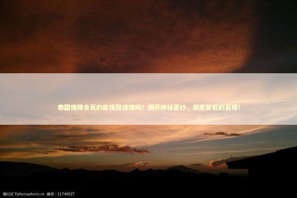 泰国情降合真的能挽回感情吗？揭开神秘面纱，探索背后的真相！