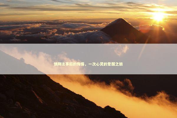 情降法事后的悔悟，一次心灵的觉醒之旅