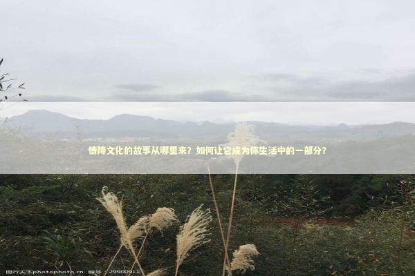 情降文化的故事从哪里来？如何让它成为你生活中的一部分？