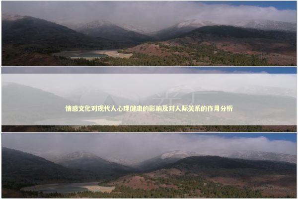 情感文化对现代人心理健康的影响及对人际关系的作用分析