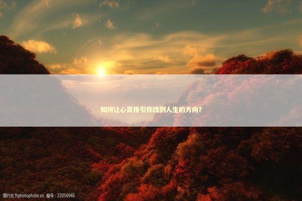 如何让心灵指引你找到人生的方向？