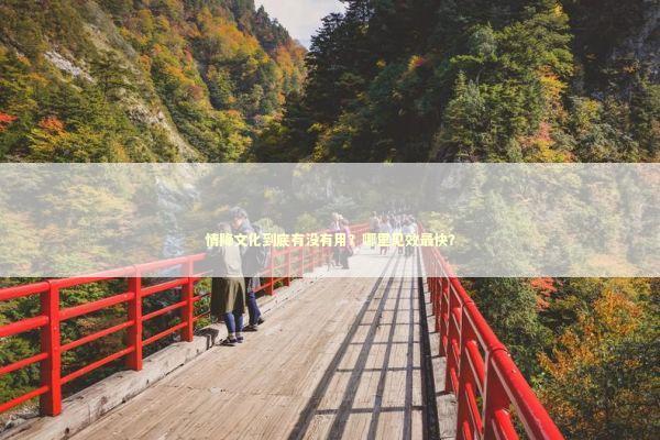情降文化到底有没有用？哪里见效最快？